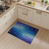 Starry Blue Gradient Stripe Area Rug