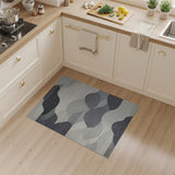Geometric Grey Mountain Peaks Area Rug