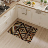 Southwestern Geometric Brown Tan Southwestern Area Rug