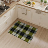 Green Black Plaid Area Rug