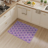 Playful Purple Winged Creatures Pink Pattern Area Rug