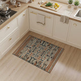 Orange Orange Southwestern Geometric Area Rug