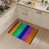 Multi-color and Patterns Vibrant Rainbow Stripe Area Rug