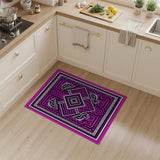 Geometric Modern Pink Vibrant Pink Geometric Modern Area Rug