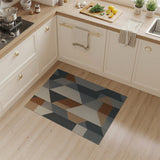 Modern Geometric Grey Triangle Area Rug