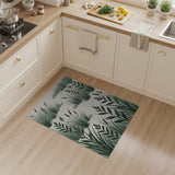 Green Pampas Grass Silhouette Area Rug