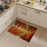 Vibrant Autumn Maple Pathway Area Rug