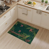 Jungle Lion Cub Area Rug with Butterflies