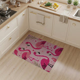 Whimsical Pink Flamingo Shag Area Rug