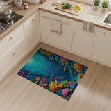 Vibrant Coral Reef Fish Ocean Area Rug