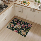 Floral Vintage Vintage Blush Pink Rose Floral Area Rug