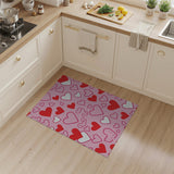 Pink Playful Pink Hearts Scatter Area Rug