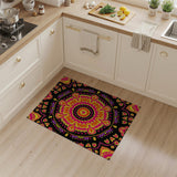 Vibrant Pink Mandala Boho Area Rug