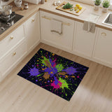 Neon Paint Splatter Area Rug