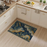 Starry Waterfall Mountains Persian Rug