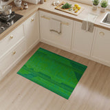 Vibrant Green Geometric Stripe Area Rug