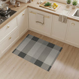 Modern Grey Check Plaid Area Rug