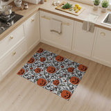 Spooky Jack-o-Lantern Pumpkin Pattern Area Rug