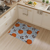 Vibrant Orange Pumpkin Pattern Area Rug