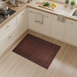 Red Geometric Traditional Persian Area Rug