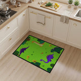 Playful Cartoon Dinosaur Meadow Area Rug