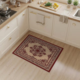 Elegant Red Floral Border Persian Area Rug