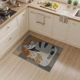 Cuddling Cats Tufted Area Rug