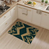 Teal Gold Ornate Persian Area Rug