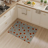 Orange Jack-o'-Lantern Scribble Pattern Area Rug