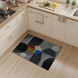 Bold Geometric Circles Multi-Color Area Rug