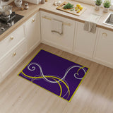 Purple Swirl Abstract Purple Area Rug