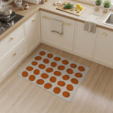 ODIKA Modern Abstract Terracotta Dots Washable Rug - Low Pile & Non-Slip