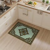 Ornate Mint Green Mandala Area Rug