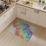 Fluid Rainbow Watercolor Area Rug