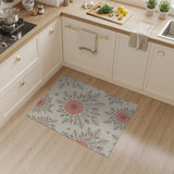 Floral Vintage Blush Peony Floral Area Rug