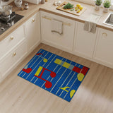 Vibrant Music Notes Kids Area Rug
