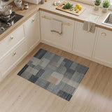 ODIKA Abstract Grey Geometric Area Rug