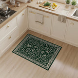 Elegant Green Persian Floral Paisley Rug