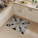 Geometric Modern Geometric Grey Triangle Area Rug