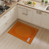 Vibrant Orange Geometric Shag Area Rug