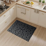 Grey Geometric Modern Grey Geometric Lattice Area Rug