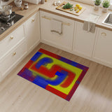 Vibrant Multi-color and Patterns Vibrant Multi-Color Geometric Modern Area Rug