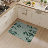 Mint Green Eucalyptus Leaf Area Rug