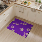 Purple Paw Print Shag Area Rug
