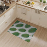 Vibrant Green Palm Frond Coastal Area Rug