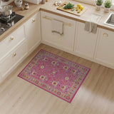 Vibrant Pink Vibrant Pink Floral Persian Area Rug