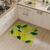 Vibrant Lemon Fruit Pattern Fruit Pattern Area Rug
