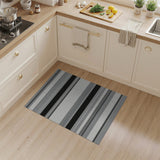 Striped Black and White Modern Black White Striped Area Rug