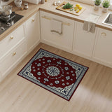 Red Traditional Persian Floral Red Area Rug