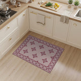 Pink Traditional Persian Elegant Pink Floral Persian Area Rug
